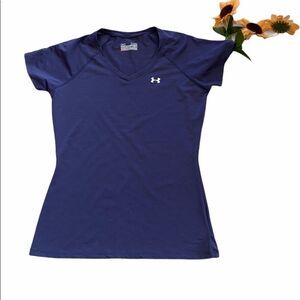 Under Armour Fitted Heat Gear‎ Short Sleeve Tee Purple XS